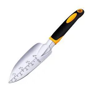 Garden Trowel Hand Shovel for Gardening, Small Garden Spade with Scale | Gardening Gifts Hand Trowel with Soft Rubberized Non-Slip Ergonomic Handle for Planting Transplanting, Weeding, Moving Garden Trowel Hand Shovel for Gardening, Small Garden Spade with Scale | Gardening Gifts Hand Trowel with Soft Rubberized Non-Slip Ergonomic Handle for Planting Transplanting, Weeding, Moving