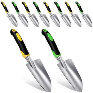 10 Pcs Garden Shovels Bulk, Hand Shovels Heavy Duty Trowel Garden Tool, Small Metal Hand Shovel Bulk Spade Shovel Gardens with Soft TPR Handle for Lawn Yard Farm 10 Pcs Garden Shovels Bulk, Hand Shovels Heavy Duty Trowel Garden Tool, Small Metal Hand Shovel Bulk Spade Shovel Gardens with Soft TPR Handle for Lawn Yard Farm