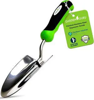 Garden Guru Heavy Duty Garden Trowel Hand Shovel for Gardening - Strong Stainless Steel - Rust Resistant - Ergonomic Grip - Perfect Trowel Garden Tool for Soil Digging Planting Transplanting Weeding Garden Guru Heavy Duty Garden Trowel Hand Shovel for Gardening - Strong Stainless Steel - Rust Resistant - Ergonomic Grip - Perfect Trowel Garden Tool for Soil Digging Planting Transplanting Weeding