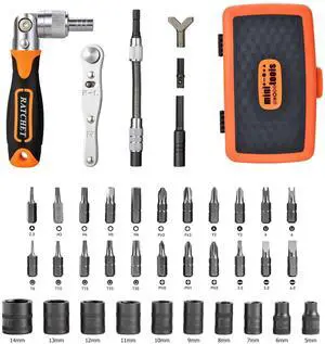180° Adjustable Ratchet Screwdriver and Wrench Set with Bit Sets, Metric Socket Set with Flexible Shaft Extension, Ratcheting Screwdriver Mechanics Tool Kit for Tight Spaces 180° Adjustable Ratchet Screwdriver and Wrench Set with Bit Sets, Metric Socket Set with Flexible Shaft Extension, Ratcheting Screwdriver Mechanics Tool Kit for Tight Spaces