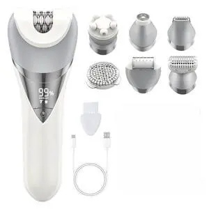 Epilator for Women, 7 in 1 Hair Removal Epilator, Electric Shaver for Women, Facial Brush, Face Massage and Body Exfoliator, IPX6 Waterproof Lady Razor for Whole body. Epilator for Women, 7 in 1 Hair Removal Epilator, Electric Shaver for Women, Facial Brush, Face Massage and Body Exfoliator, IPX6 Waterproof Lady Razor for Whole body.