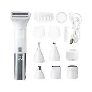 6-in-1 Epilator for Women Rechargeable Cordless Bikini Trimmer and Body Hair Removal Device for Legs, Arms, Underarms, Face and Sensitive Areas 6-in-1 Epilator for Women Rechargeable Cordless Bikini Trimmer and Body Hair Removal Device for Legs, Arms, Underarms, Face and Sensitive Areas