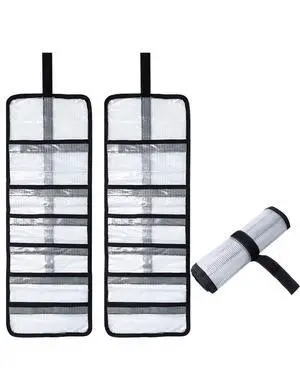 Fishing Lure Wraps w/ 6 Pockets Roll Up Saltwater Trolling Lure Storage Bag | 25"x9" Clear PVC Protective Hook Covers Organizer for Swimbaits, Jigs and Offshore Fishing Gear Durable Tackle Box (2 Pcs) Fishing Lure Wraps w/ 6 Pockets Roll Up Saltwater Trolling Lure Storage Bag | 25"x9" Clear PVC Protective Hook Covers Organizer for Swimbaits, Jigs and Offshore Fishing Gear Durable Tackle Box (2 Pcs)