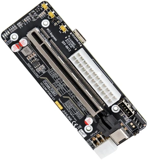 HOOCCC GPU DOCK OCuLink eGPU Dock Motherboard Dock Station PCIe 4.0 x4, SFF-8612 to PCIe x16 Riser Card for External Graphics Card, ATX/Dual Power Supply, 64Gbps High-Speed Adapter for Mini PC/Laptop HOOCCC GPU DOCK OCuLink eGPU Dock Motherboard Dock Station PCIe 4.0 x4, SFF-8612 to PCIe x16 Riser Card for External Graphics Card, ATX/Dual Power Supply, 64Gbps High-Speed Adapter for Mini PC/Laptop