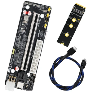 HOOCCC OCuLink PCIe 4.0 x4 eGPU Docking Station Kit, M.2 NVMe to SFF-8612 Adapter & 50cm Cable, ATX 24Pin GPU Dock Board for Mini PC Laptop Combo 2 HOOCCC OCuLink PCIe 4.0 x4 eGPU Docking Station Kit, M.2 NVMe to SFF-8612 Adapter & 50cm Cable, ATX 24Pin GPU Dock Board for Mini PC Laptop Combo 2