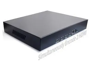 Dual Channel HDMI Video Encoder with Loopout, H.264/H.265 Hardware Encoder, 2-Ch HDMI In / 2-Ch HDMI Out, SRT/RTSP/RTMP/WebRTC/GB28181/ONVIF Streaming Encoder, SATA 3.0 Storage Dual Channel HDMI Video Encoder with Loopout, H.264/H.265 Hardware Encoder, 2-Ch HDMI In / 2-Ch HDMI Out, SRT/RTSP/RTMP/WebRTC/GB28181/ONVIF Streaming Encoder, SATA 3.0 Storage