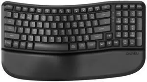 Wireless Ergonomic Keyboard,Ergo Keyboard with Cushioned Wrist & Palm Rest,2.4GHz / BT Ergonomic Wave Keys Computer Keyboard,3 Multi-Device Connectivity for Laptop,Mac,Windows - Black Wireless Ergonomic Keyboard,Ergo Keyboard with Cushioned Wrist & Palm Rest,2.4GHz / BT Ergonomic Wave Keys Computer Keyboard,3 Multi-Device Connectivity for Laptop,Mac,Windows - Black