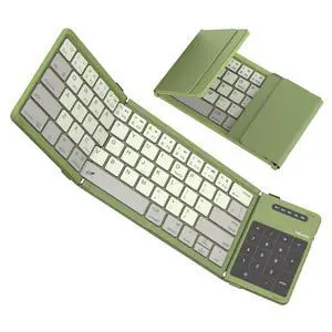 Pocket Foldable Wireless Keyboard with Touchpad Numerical Pad for Travel Meeting for iPad Tablets Phone Laptop PC, Full Size (Small) Magnetic Folding Keyboard (Green) Pocket Foldable Wireless Keyboard with Touchpad Numerical Pad for Travel Meeting for iPad Tablets Phone Laptop PC, Full Size (Small) Magnetic Folding Keyboard (Green)
