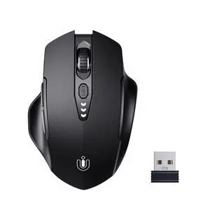 Wireless Mouse, 2.4GHz Rechargeable Computer Mouse, Battery Display Wireless Mouse, 2.4GHz Rechargeable Computer Mouse, Battery Display