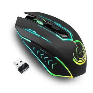 Wireless Gaming Mouse, Rechargeable 10000 DPI LED PC Mouse Wireless Gaming Mouse, Rechargeable 10000 DPI LED PC Mouse