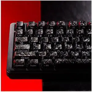 XVX Black Keycaps, Forged Carbon-Look Cherry Profile Keycap Set, 119-Key Keyboard Keycaps Compatibility with ANSI Layout MX Switches Mechanical Keyboard XVX Black Keycaps, Forged Carbon-Look Cherry Profile Keycap Set, 119-Key Keyboard Keycaps Compatibility with ANSI Layout MX Switches Mechanical Keyboard