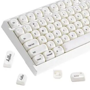126 Keys MOA Ceramic-Style PC Dye-Sub Keycaps (White, MOA) 126 Keys MOA Ceramic-Style PC Dye-Sub Keycaps (White, MOA)