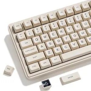 XVX Creamy PBT Keycaps -Tofu Block Themed 132 Keys MDA Profile Doubleshot Keycap Set | Universal Compatibility for MX-Style Switches Mechanical Keyboards-Creamy White XVX Creamy PBT Keycaps -Tofu Block Themed 132 Keys MDA Profile Doubleshot Keycap Set | Universal Compatibility for MX-Style Switches Mechanical Keyboards-Creamy White