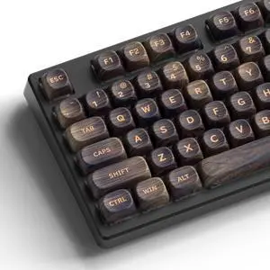 MOA Profile Wood Grain Keycaps,XVX PBT Keycaps 130pcs Retro Keycap Set for Mechanical Keyboard 61/64/75/84/87/104/108 Layout with Key Puller, Walnut Textures MOA Profile Wood Grain Keycaps,XVX PBT Keycaps 130pcs Retro Keycap Set for Mechanical Keyboard 61/64/75/84/87/104/108 Layout with Key Puller, Walnut Textures