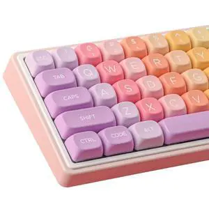 MOA Profile Keycaps,PBT Cute Rainbow Candy Keycaps 126 Keys MOA Profile Keycaps,PBT Cute Rainbow Candy Keycaps 126 Keys