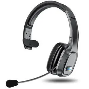 Bluetooth Headset with Mic, 60 Hours Talking Time Single-Ear Wireless Headset, ENC Noise Canceling, One-Touch Mute, Dual-Device Connection for Truck Driver, Office, Call Center, Phone/PC, Black Bluetooth Headset with Mic, 60 Hours Talking Time Single-Ear Wireless Headset, ENC Noise Canceling, One-Touch Mute, Dual-Device Connection for Truck Driver, Office, Call Center, Phone/PC, Black