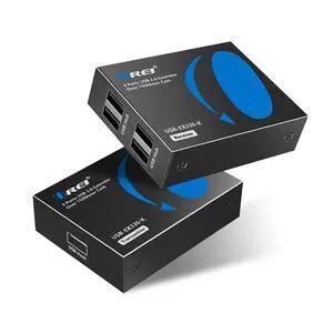 USB 2.0 Extender Over Ethernet up to 330 Feet, USB Over Cat6/Cat7 LAN Cable Extension Kit with 4 USB Ports, 480Mbps Data Transfer, Plug & Play, Supports Webcam/Printer/Keyboard - USB-EX330-K USB 2.0 Extender Over Ethernet up to 330 Feet, USB Over Cat6/Cat7 LAN Cable Extension Kit with 4 USB Ports, 480Mbps Data Transfer, Plug & Play, Supports Webcam/Printer/Keyboard - USB-EX330-K