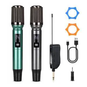 Dual Wireless Karaoke Microphone Set, Up to 500 ft Range Dual Wireless Karaoke Microphone Set, Up to 500 ft Range