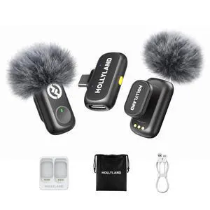Lark A1 Wireless Microphone for iPhone & Android, 48kHz/24-bit Studio Audio, 3-Level Noise Cancellation, 200m Range, Magnetic Mini Mic for Video Recording & Live Streaming (2TX + USB-C RX) Lark A1 Wireless Microphone for iPhone & Android, 48kHz/24-bit Studio Audio, 3-Level Noise Cancellation, 200m Range, Magnetic Mini Mic for Video Recording & Live Streaming (2TX + USB-C RX)