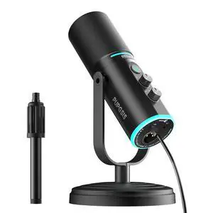 Podcast Dynamic Microphone, XLR/USB Recording PC Microphones for Broadcast, Podcast, Recording, Gaming & Streaming, Studio Mic with Mute, Headphone Jack, Monitoring Volume Control, Windscreen Podcast Dynamic Microphone, XLR/USB Recording PC Microphones for Broadcast, Podcast, Recording, Gaming & Streaming, Studio Mic with Mute, Headphone Jack, Monitoring Volume Control, Windscreen