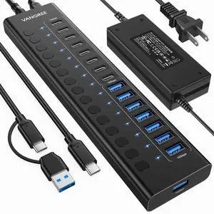 Powered USB Hub,16 Ports 10Gbps USB C Hub, 8*USB-A 3.2+8*USB-C 3.2 Powered USB Hub,16 Ports 10Gbps USB C Hub, 8*USB-A 3.2+8*USB-C 3.2