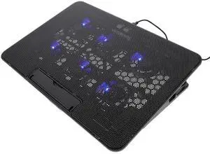 Laptop Cooling Pad, 6 Fan Silent Cooler Stand for 15.6 in Notebook Laptop Cooling Pad, 6 Fan Silent Cooler Stand for 15.6 in Notebook
