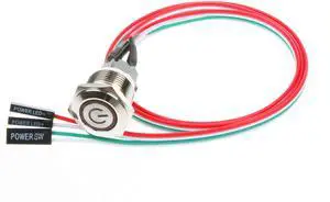 16mm Chassis Switch Metal Button Switch with 22inchs Extension Cable Red Yellow Blue Green ATX Supply On/Off Suitable for Computer DIY Switch (16mm, Blue Symbol) 16mm Chassis Switch Metal Button Switch with 22inchs Extension Cable Red Yellow Blue Green ATX Supply On/Off Suitable for Computer DIY Switch (16mm, Blue Symbol)