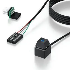 PC Power Button with 118" Cable - Desktop Computer Power Switch, External ON/Off Switch LED, PC Power Supply Button Splitter for Computer Motherboard (Black 118'') PC Power Button with 118" Cable - Desktop Computer Power Switch, External ON/Off Switch LED, PC Power Supply Button Splitter for Computer Motherboard (Black 118'')