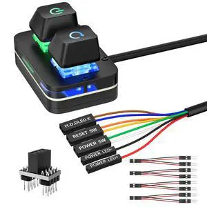 PC Power Button, Desktop Computer External PC Power Supply Switch for Computer Motherboard (Acrylic) PC Power Button, Desktop Computer External PC Power Supply Switch for Computer Motherboard (Acrylic)