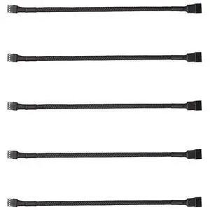 5 Pack 4-Pin PWM Fan Splitter Cable, Sleeved Braided Adapter Computer PC Fan Power Extension Cable Converter for Computer ATX Case 4-Pin/3-Pin Cooling Fan Cable (10.6") 5 Pack 4-Pin PWM Fan Splitter Cable, Sleeved Braided Adapter Computer PC Fan Power Extension Cable Converter for Computer ATX Case 4-Pin/3-Pin Cooling Fan Cable (10.6")