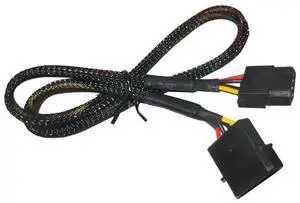 Coolerguys 4 Pin Molex Male to Female Black Sleeved Power Extension Cable, Braided Nylon, Multi-Functional, Power Extension Cable for Case Fan - 24 inches Coolerguys 4 Pin Molex Male to Female Black Sleeved Power Extension Cable, Braided Nylon, Multi-Functional, Power Extension Cable for Case Fan - 24 inches