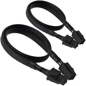 (2-Pack) ATX 4 Pin Extension Cable, Motherboard CPU 4pin Male to Female Adapter Sleeved for Power Supply PSUs 20.8-inch (53cm) (2-Pack) ATX 4 Pin Extension Cable, Motherboard CPU 4pin Male to Female Adapter Sleeved for Power Supply PSUs 20.8-inch (53cm)