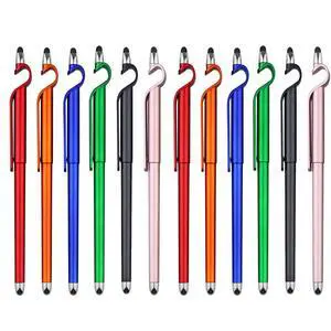Stylus Pen, 12 Pcs Multifunctional 3 in 1 Phone Holder + Capacitive Stylus + Ballpoint Pens, Mobile Phone Stand Stylus Pens for All Touch Screen Device, Phones, Tablet and Computer (Style 2) Stylus Pen, 12 Pcs Multifunctional 3 in 1 Phone Holder + Capacitive Stylus + Ballpoint Pens, Mobile Phone Stand Stylus Pens for All Touch Screen Device, Phones, Tablet and Computer (Style 2)