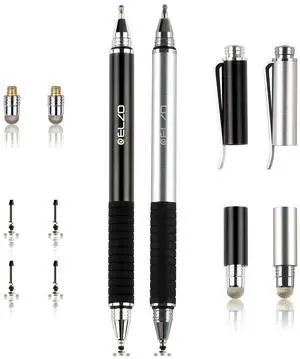 3 in 1 Stylus, Disc Stylus Touch Screen Pens and Gel Pen Combo, 2 Pcs with 6 Replacement Tips for All Touch Screens Tablets and Cell Phones, iPhone/iPad/Samsung/Lenovo and More 3 in 1 Stylus, Disc Stylus Touch Screen Pens and Gel Pen Combo, 2 Pcs with 6 Replacement Tips for All Touch Screens Tablets and Cell Phones, iPhone/iPad/Samsung/Lenovo and More