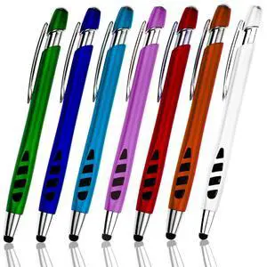 Stylus Pen for Touch Screens & Ballpoint Writing Pens, with Sensitive Stylus Tip - 2 in 1, Compatible for Your Touch Screen Devices - Assorted Barrel Colors, Black Ink, 7 Pack Stylus Pen for Touch Screens & Ballpoint Writing Pens, with Sensitive Stylus Tip - 2 in 1, Compatible for Your Touch Screen Devices - Assorted Barrel Colors, Black Ink, 7 Pack