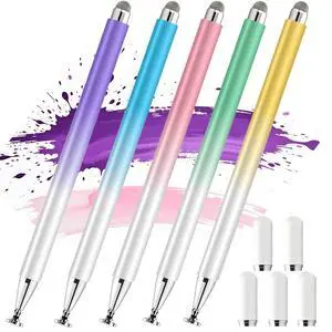 Stylus Pen for Touchscreen (5 Pack), with Magnetic Pen Cap, 2 in 1 High Precision Stylus Pen for iPad/iPhone/Nintendo Switch/Samsung/Android Smartphone and Tablets, Compatible with All Touch Screen Stylus Pen for Touchscreen (5 Pack), with Magnetic Pen Cap, 2 in 1 High Precision Stylus Pen for iPad/iPhone/Nintendo Switch/Samsung/Android Smartphone and Tablets, Compatible with All Touch Screen