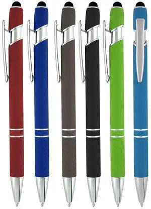 2-in-1 Stylus Ballpoint Pen for Touch Screens - Compatible with Ipad, iPhone, Android - Universal Pens for Tablet - Multi-Use Ballpoint Tip Pens, 6 Pack 2-in-1 Stylus Ballpoint Pen for Touch Screens - Compatible with Ipad, iPhone, Android - Universal Pens for Tablet - Multi-Use Ballpoint Tip Pens, 6 Pack