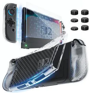 Switch 2 Case for Nintendo 2025 Model, TPU Protective Cover Shell Switch 2 Case for Nintendo 2025 Model, TPU Protective Cover Shell