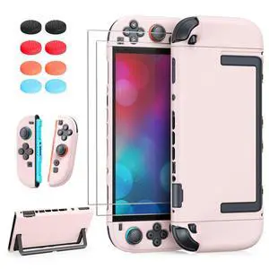 Switch 2 Protective Case&Screen Protector Set, Dockable Cute Cover Switch 2 Protective Case&Screen Protector Set, Dockable Cute Cover