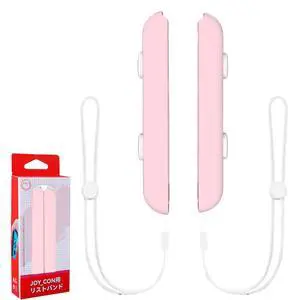 Joy-Con Grip for Nintendo Switch, Ergonomic Controller Grip with Wrist Strap, Pink Joy-Con Grip for Nintendo Switch, Ergonomic Controller Grip with Wrist Strap, Pink