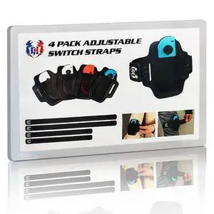 4 Pack Anti Slip Silicone Adjustable Leg Straps Compatible with Nintendo Switch, OLED, Switch 2 Controller, Adult and Kids Joycon Leg Straps for Nintendo Switch Sports Soccer, Ring Fit Adventure 4 Pack Anti Slip Silicone Adjustable Leg Straps Compatible with Nintendo Switch, OLED, Switch 2 Controller, Adult and Kids Joycon Leg Straps for Nintendo Switch Sports Soccer, Ring Fit Adventure