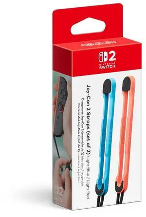 Joy-Con 2 Straps (set of 2) Light Blue/Light Red Joy-Con 2 Straps (set of 2) Light Blue/Light Red