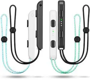 Wrist Strap for Joycon 4 Pieces Switch Parts Accessories Controller Attachments Compatible with Joy Con, Dual Remote Comfort Controller Straps Black White 2 Pairs Wrist Strap for Joycon 4 Pieces Switch Parts Accessories Controller Attachments Compatible with Joy Con, Dual Remote Comfort Controller Straps Black White 2 Pairs