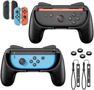 Grip For Nintendo Switch 2/Switch1/OLED Joycon, Switch 2 Accessories, Ergonomic Comfort Handheld Controller Holder With Anti-Slip Thumb Grip joy-stick Caps Grip For Nintendo Switch 2/Switch1/OLED Joycon, Switch 2 Accessories, Ergonomic Comfort Handheld Controller Holder With Anti-Slip Thumb Grip joy-stick Caps