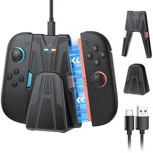 Charging Grip for Nintendo Switch 2 for Joycon with Dock, Black Charging Grip for Nintendo Switch 2 for Joycon with Dock, Black