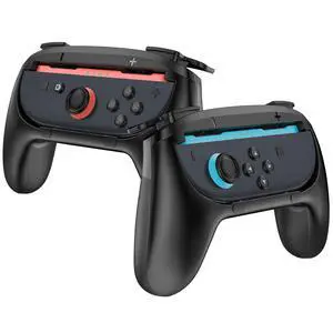 2 Pack Joy-Con Grips for Nintendo Switch 2 2025 Released, Wear-Resistant Comfort Controller Hand Grip Handles Holder for Joycon -Black 2 Pack Joy-Con Grips for Nintendo Switch 2 2025 Released, Wear-Resistant Comfort Controller Hand Grip Handles Holder for Joycon -Black