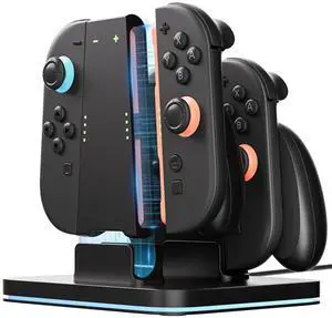 Switch 2 Joy-Con 3 in 1 Charging Grip and Dock, Magnetic Charge Switch 2 Joy-Con 3 in 1 Charging Grip and Dock, Magnetic Charge