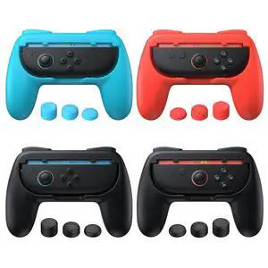 4 Pack Switch 2 Controller Grips & 12 Thumb Caps for Joy-Con 2 4 Pack Switch 2 Controller Grips & 12 Thumb Caps for Joy-Con 2