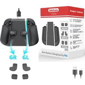 Grips + Back Buttons Charging Grip Set for Nintendo Switch 2 Joy-Con 2 Split Ergonomic Grips, Charge While Playing, GL/GR Mapping Ready, Anti-Slip TPU, Quick Release Grips + Back Buttons Charging Grip Set for Nintendo Switch 2 Joy-Con 2 Split Ergonomic Grips, Charge While Playing, GL/GR Mapping Ready, Anti-Slip TPU, Quick Release