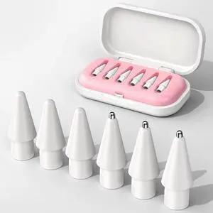 6 Pack Replacement Tips for Apple Pencil, Needle IpadPencil Nibs with Case, No Wear Out Pencil Tip for Apple Pencil 2nd Gen/1st Gen/USB C/Pencil Pro, IPad Pro Pencil Sets (Pink) 6 Pack Replacement Tips for Apple Pencil, Needle IpadPencil Nibs with Case, No Wear Out Pencil Tip for Apple Pencil 2nd Gen/1st Gen/USB C/Pencil Pro, IPad Pro Pencil Sets (Pink)